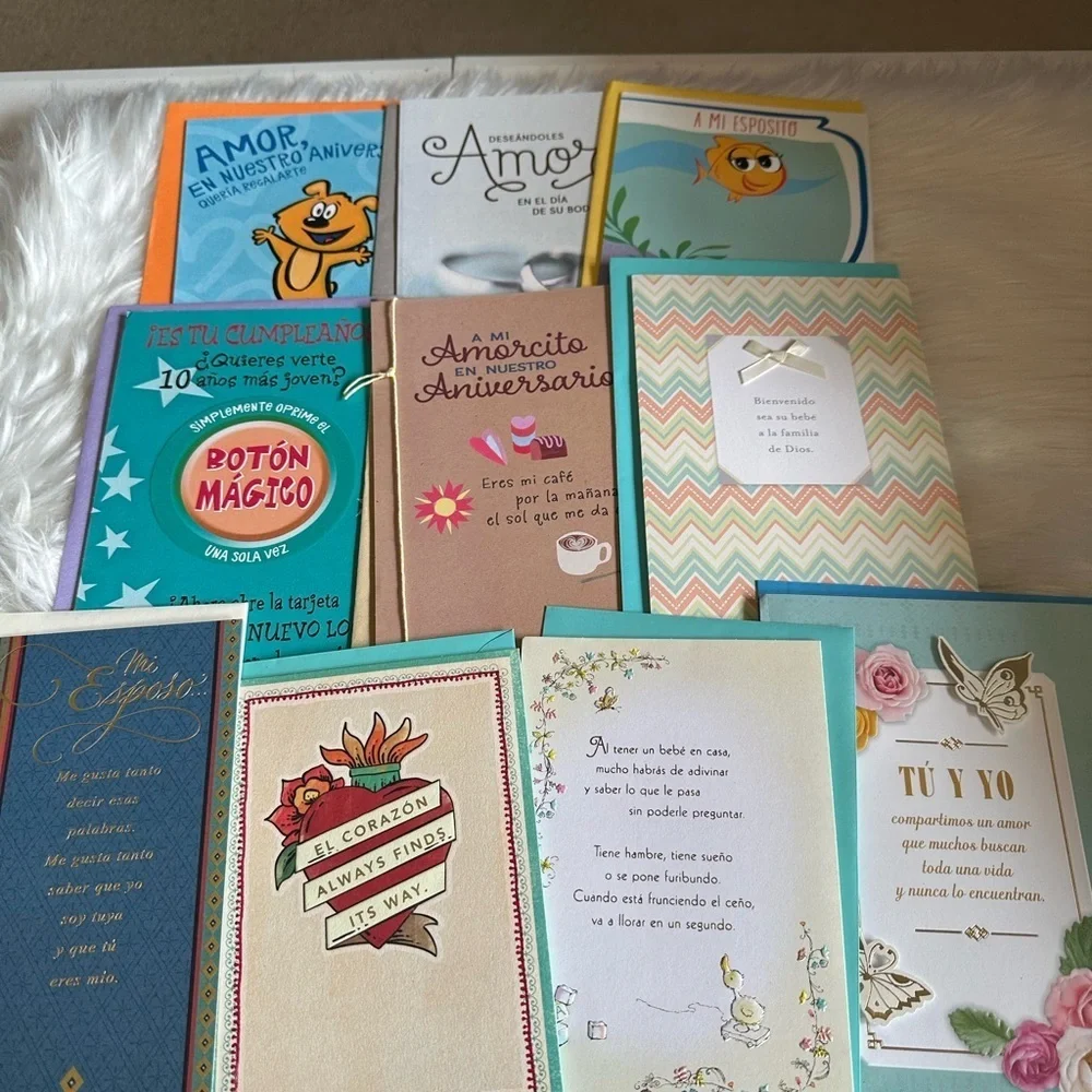 🩵5/$8 Spanish Assorted Greeting Cards Set